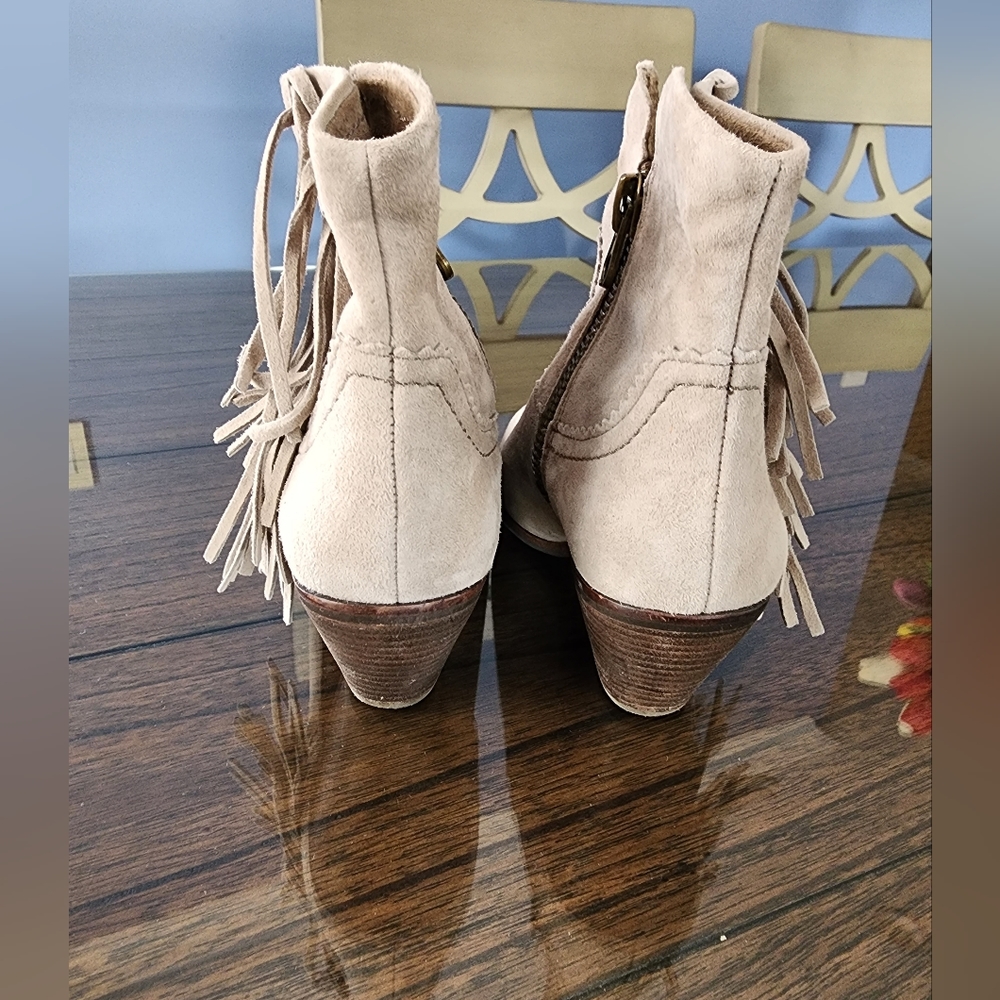 Sam Edelman Louie suede fringe boots, size 5 1/2 - Picture 5 of 10